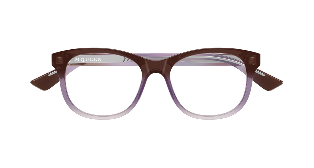 Gafas graduadas alexander mcqueen am0568o 012 marron cat eye femenino talla 53mm - Vista de detalle