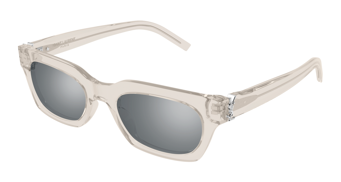 Solbriller saint laurent sl m175 004 beige rectangular / squared femenino størrelse 52mm - Hovedvisning