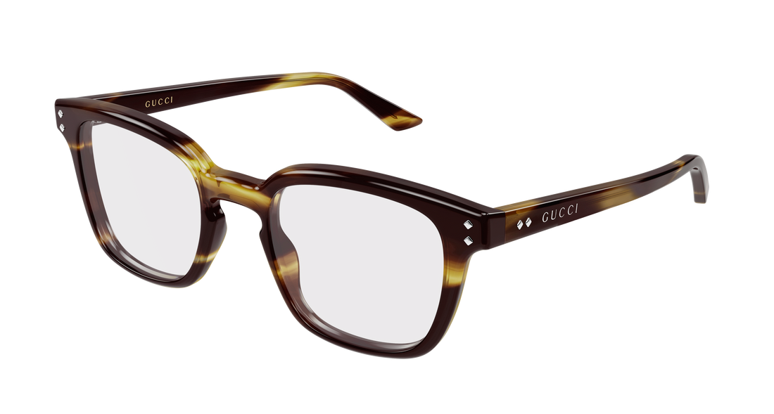 Brillen gucci gg2132o 006 havana rectangular / squared masculino größe 52mm - Hauptansicht