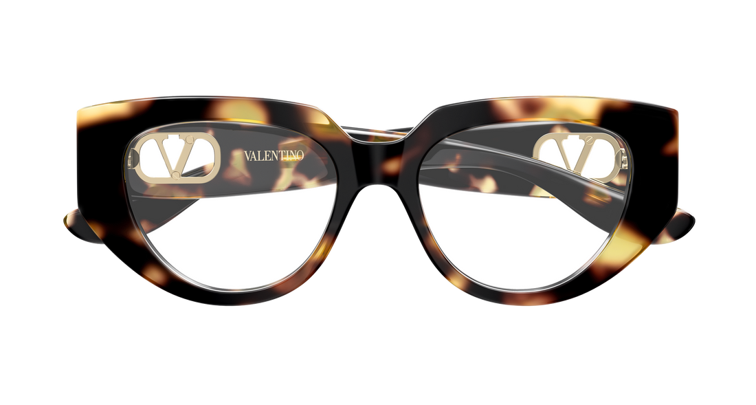 Lunettes de vue valentino vg0004o 002 havana cat eye femenino taille 52mm - Vue détaillée