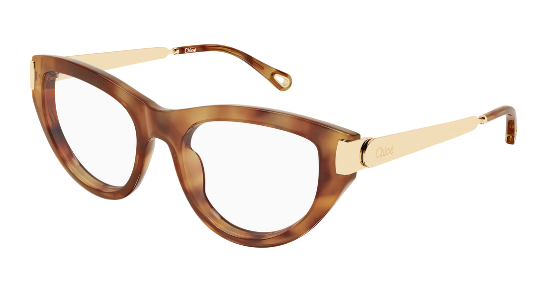 Occhiali da vista chloé ch0352o 002 havana cat eye femenino taglia 53mm - Vista principale