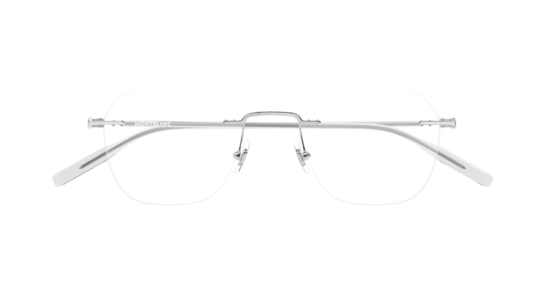 Óculos graduados montblanc mb0471o 004 plateado round/oval/panthos masculino tamanho 50mm - Vista de detalhe