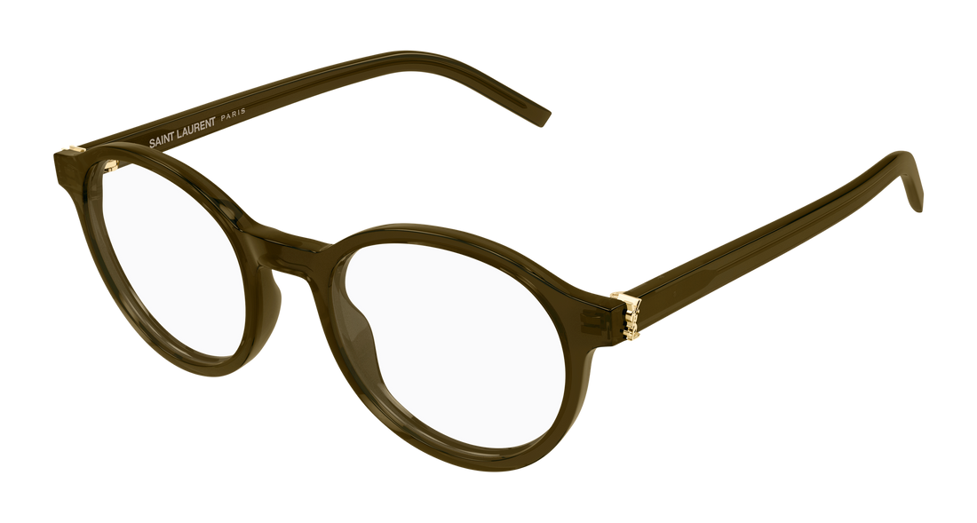 Dioptrijske naočale saint laurent sl m163 005 marron round/oval/panthos unisex veličina 50mm - Glavni prikaz