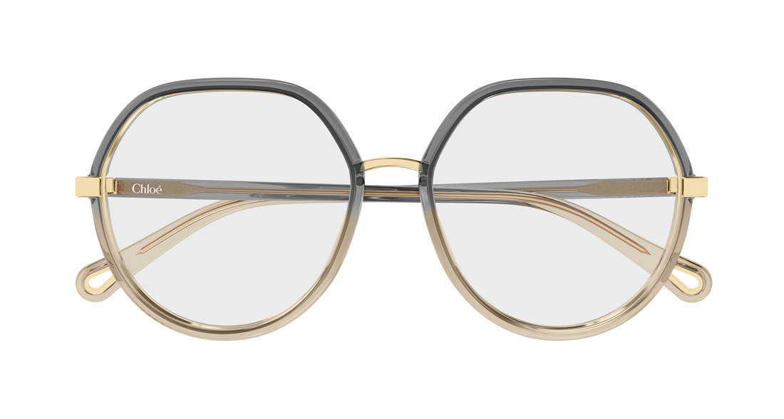 Occhiali da vista chloé ch0131o 012 gris pilot/navigator femenino taglia 54mm - Vista dettagliata