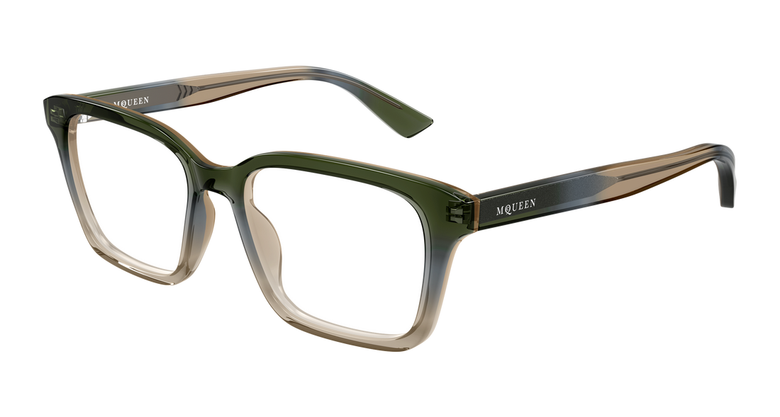 Gafas graduadas alexander mcqueen am0566o 006 verde rectangular / squared unisex talla 53mm - Vista principal