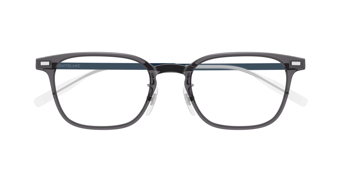 Prescription glasses montblanc mb0467ol 010 gris rectangular / squared masculino size 54mm - Detailed view
