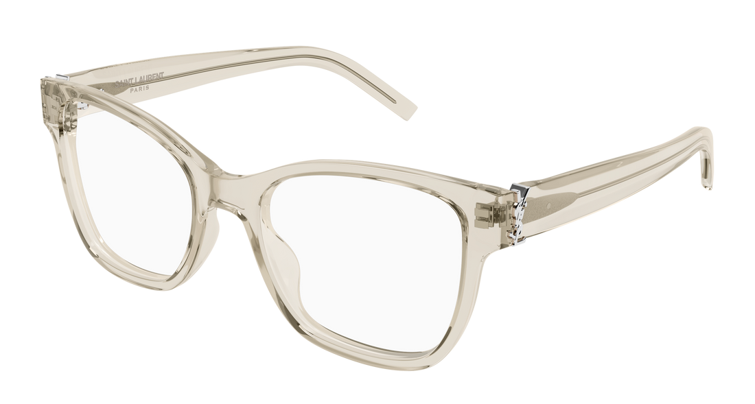 Prescription glasses saint laurent sl m158 010 beige cat eye femenino size 54mm - Main view