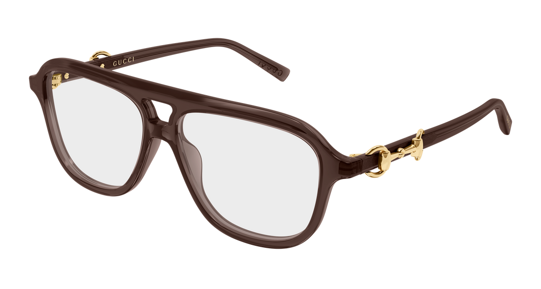 Glasögon gucci gg2216o 004 marron pilot/navigator femenino storlek 55mm - Huvudvy
