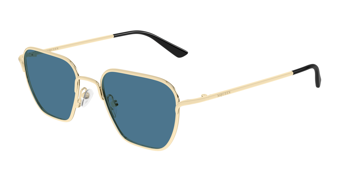 Óculos de sol alexander mcqueen am0561s 004 dorado rectangular / squared unisex tamanho 50mm - Vista principal