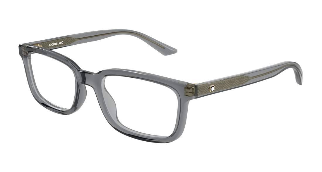 Prescription glasses montblanc mb0458ol 005 gris rectangular / squared masculino size 55mm - Main view