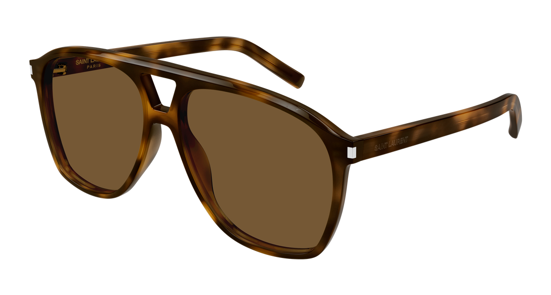 Lunettes de soleil saint laurent sl 596 dune 010 havana pilot/navigator femenino taille 58mm - Vue principale
