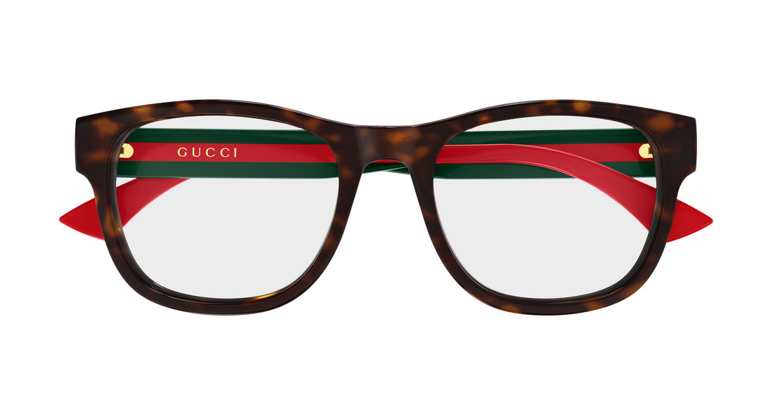 Occhiali da vista gucci gg0004onn 002 havana rectangular / squared masculino taglia 53mm - Vista dettagliata