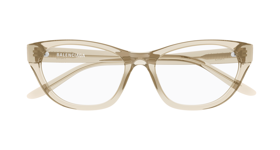 Gafas graduadas balenciaga bb0500o 005 beige cat eye femenino talla 54mm - Vista de detalle