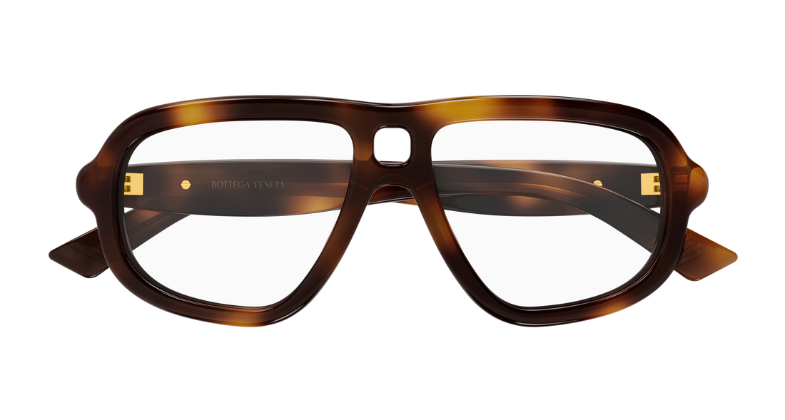 Okulary korekcyjne bottega veneta bv1495o 002 havana pilot/navigator unisex rozmiar 53mm - Widok szczegółowy