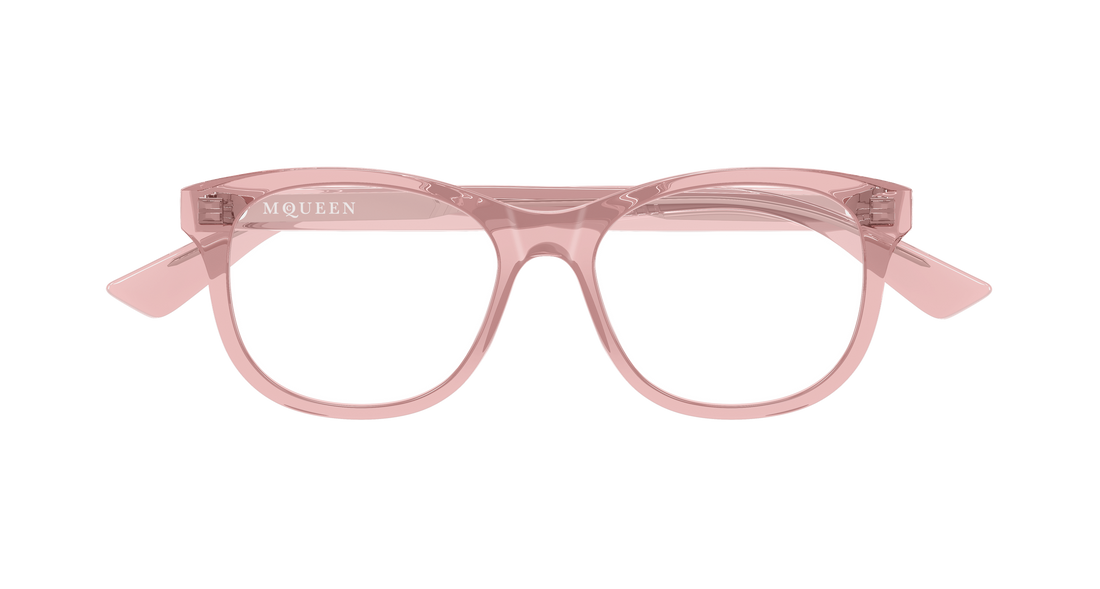 Brillen alexander mcqueen am0568o 010 rosa cat eye femenino größe 53mm - Detailansicht