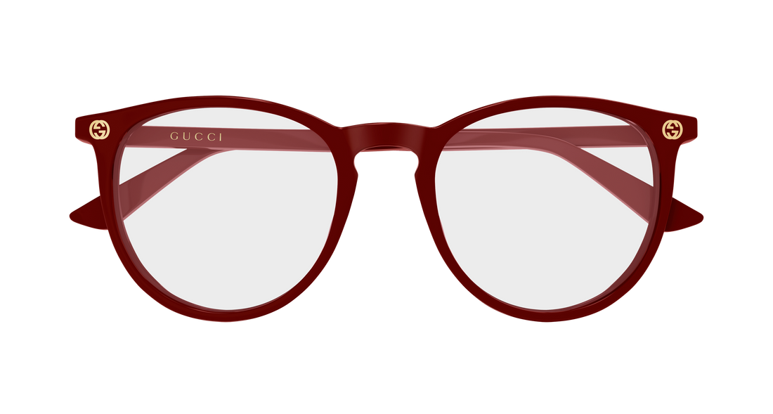 Lunettes de vue gucci gg0027o 021 burdeos round/oval/panthos femenino taille 52mm - Vue détaillée