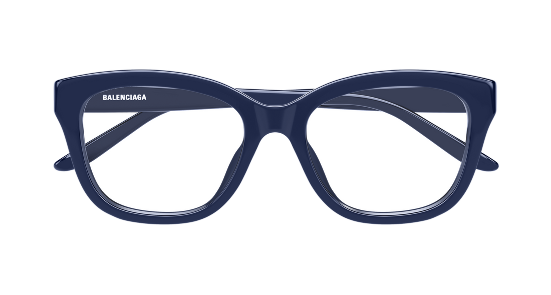 Glasögon balenciaga bb0534o 012 azul butterfly femenino storlek 55mm - Detaljvy