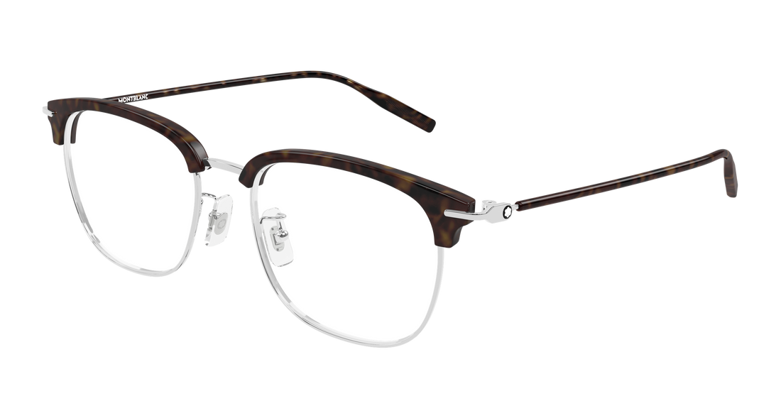 Dioptrijske naočale montblanc mb0492oa 003 plateado rectangular / squared masculino veličina 55mm - Glavni prikaz