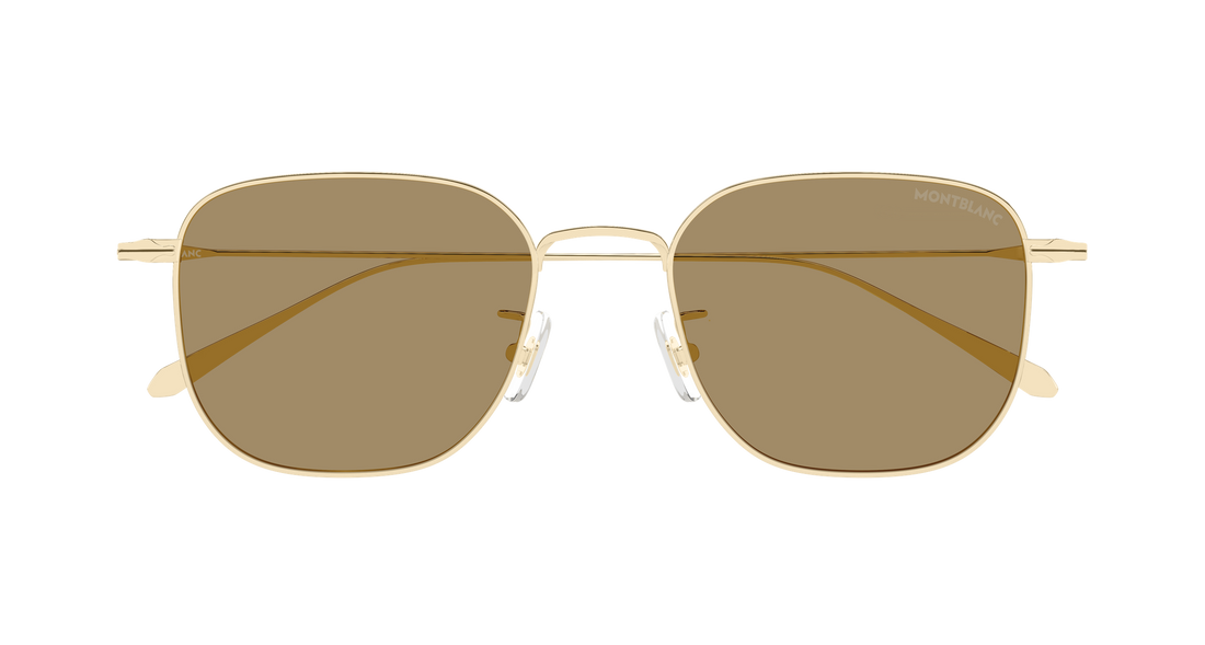Solbriller montblanc mb0477sa 002 dorado rectangular / squared masculino størrelse 54mm - Detaljeret visning