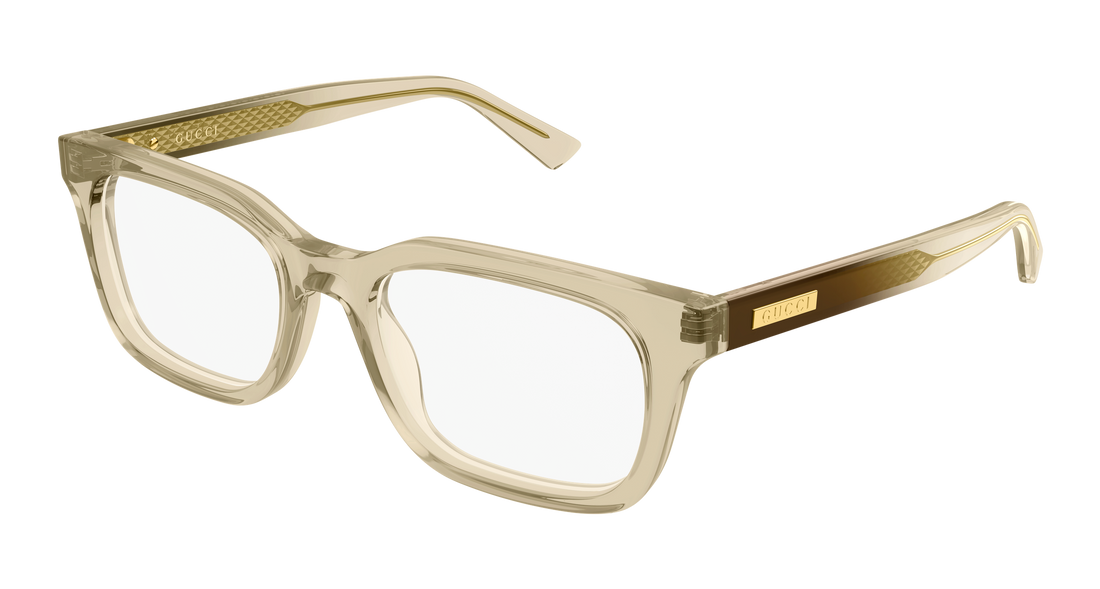 Dioptrijske naočale gucci gg2249o 004 beige rectangular / squared masculino veličina 53mm - Glavni prikaz
