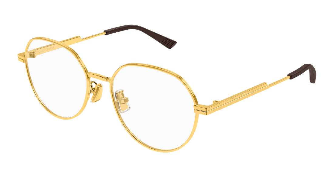 Occhiali da vista bottega veneta bv1520oj 001 dorado round/oval/panthos unisex taglia 54mm - Vista principale