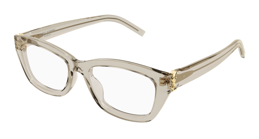 Dioptrijske naočale saint laurent sl m153 opt 004 beige cat eye femenino veličina 55mm - Glavni prikaz