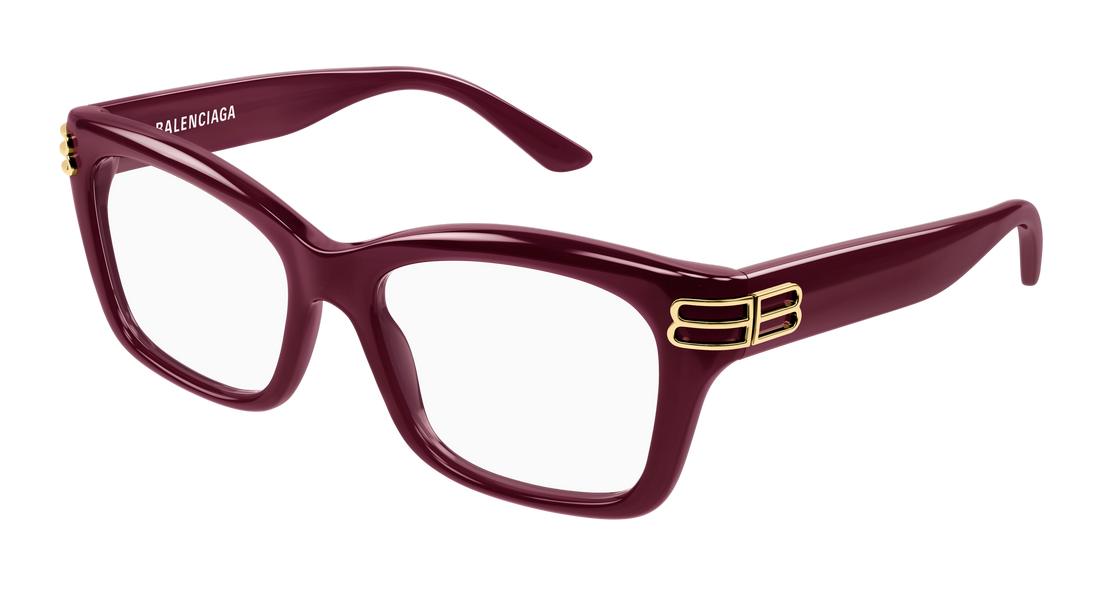 Gafas graduadas balenciaga bb0472o 004 burdeos rectangular / squared femenino talla 54mm - Vista principal