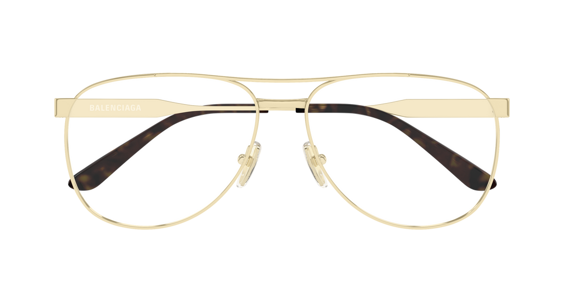 Glasögon balenciaga bb0539o 004 dorado pilot/navigator masculino storlek 61mm - Detaljvy