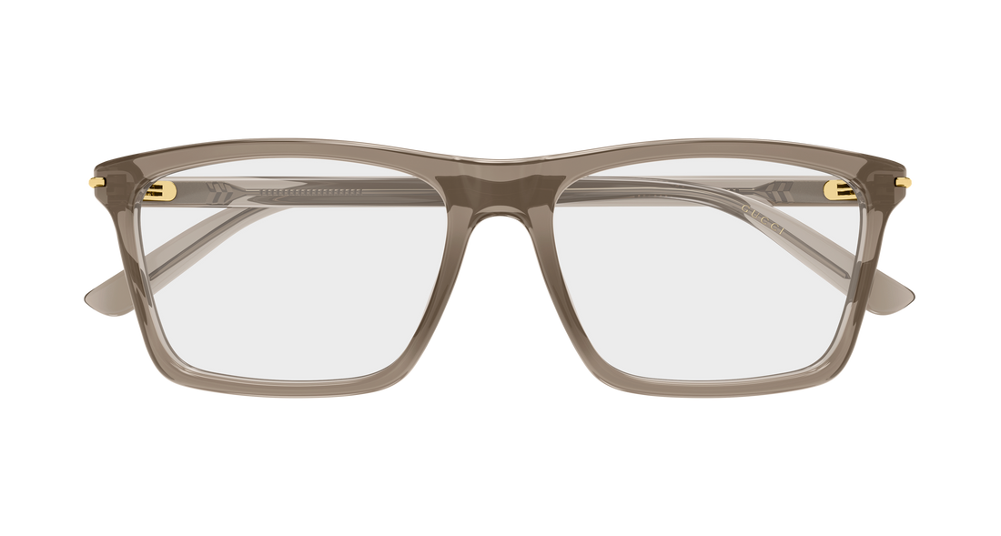 Lunettes de vue gucci gg1445o 016 marron rectangular / squared masculino taille 59mm - Vue détaillée