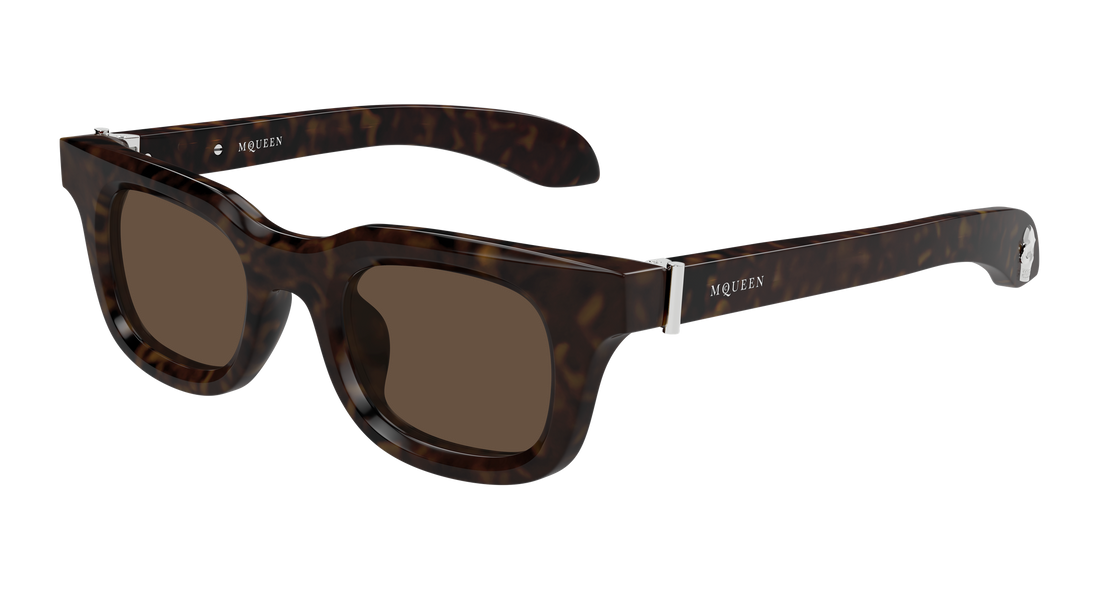 Óculos de sol alexander mcqueen am0547s 002 havana rectangular / squared masculino tamanho 46mm - Vista principal