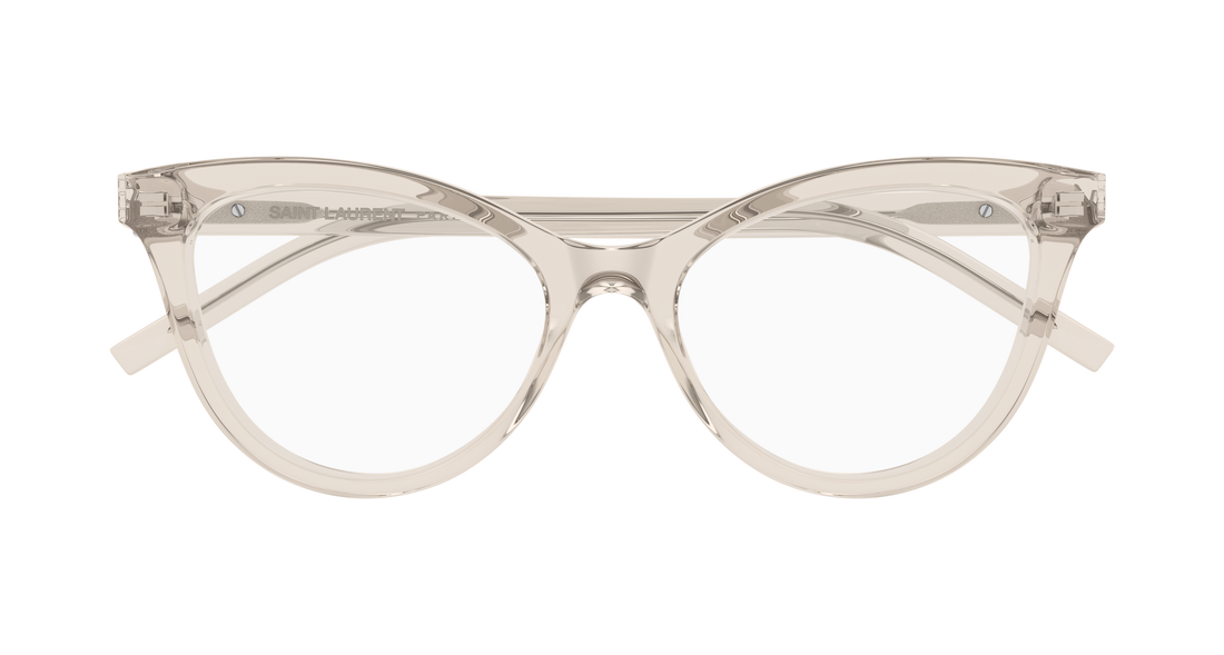 Prescription glasses saint laurent sl m164 004 beige cat eye femenino size 51mm - Detailed view
