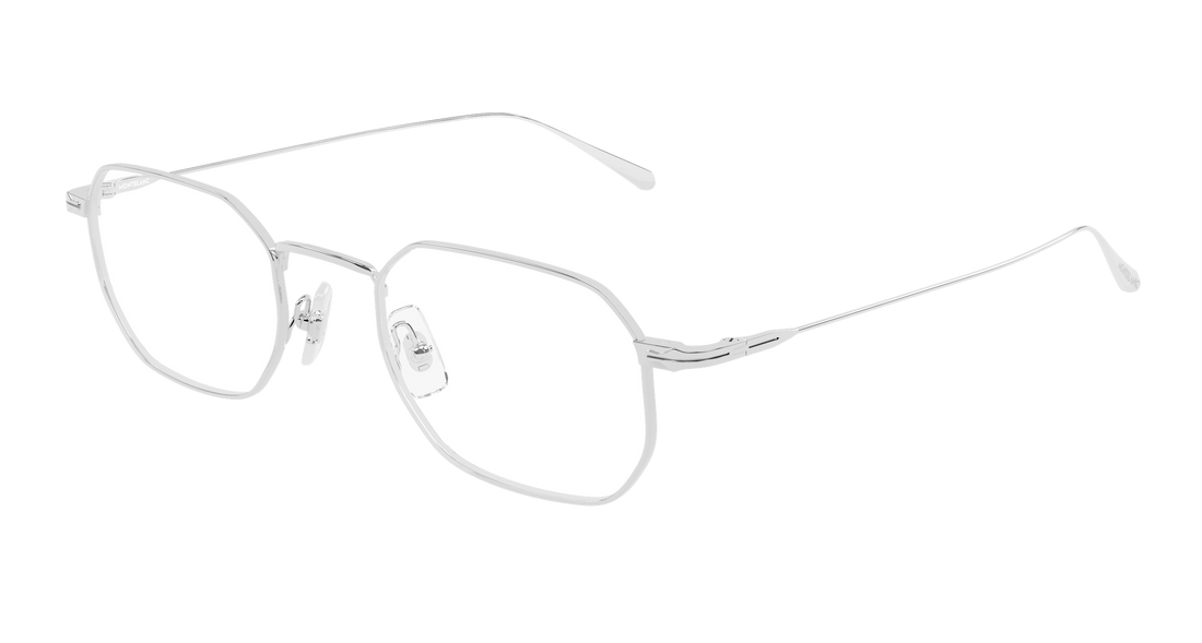 Prescription glasses montblanc mb0474o 002 plateado rectangular / squared masculino size 50mm - Main view