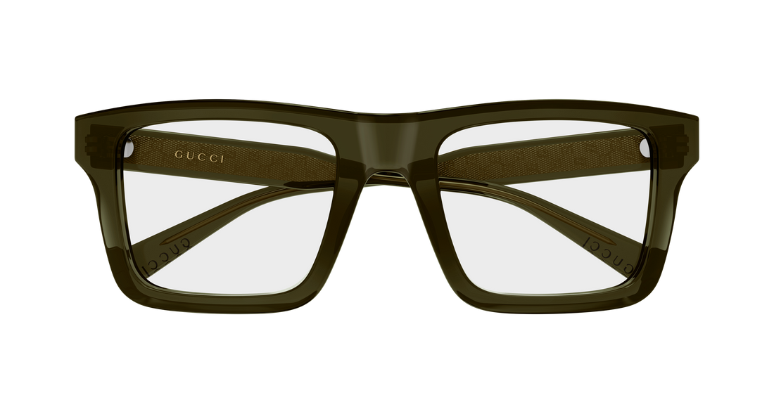 Occhiali da vista gucci gg2070o 003 verde rectangular / squared masculino taglia 53mm - Vista dettagliata
