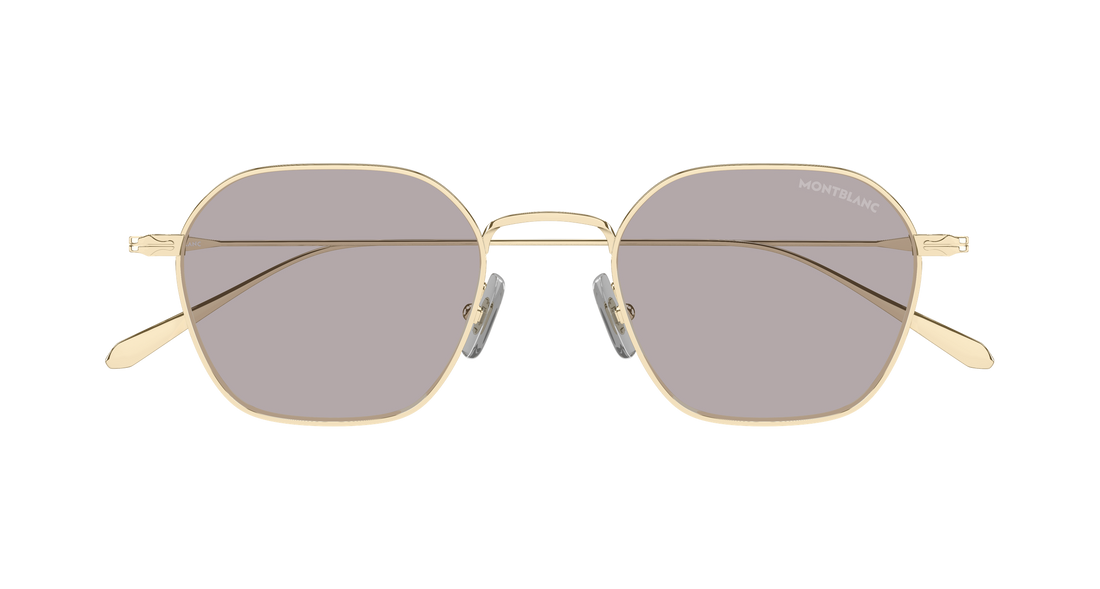 Occhiali da sole montblanc mb0472s 003 dorado geometrical/directional masculino taglia 50mm - Vista dettagliata