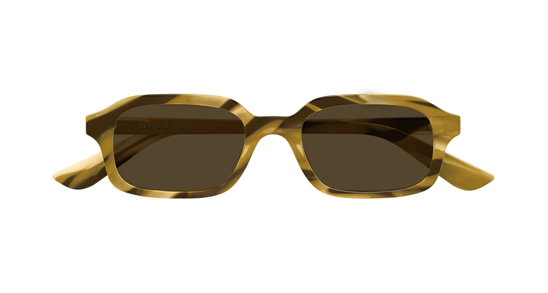 Sunglasses alexander mcqueen am0558s 003 havana rectangular / squared masculino size 51mm - Detailed view