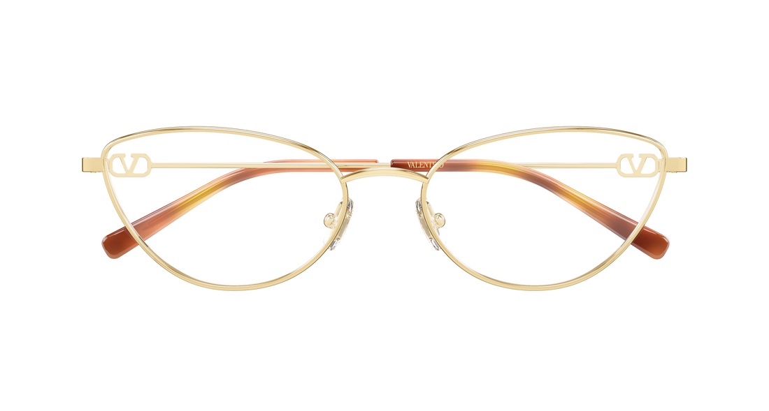Lunettes de vue valentino vg0029o 002 dorado cat eye femenino taille 56mm - Vue détaillée