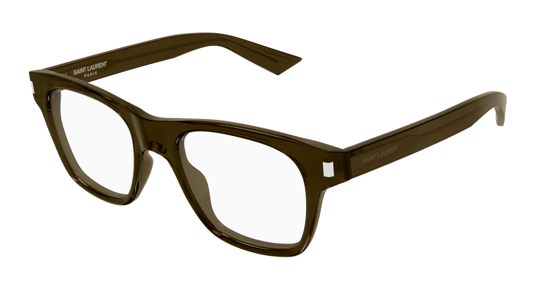 Occhiali da vista saint laurent sl 875 opt 011 marron rectangular / squared masculino taglia 52mm - Vista principale