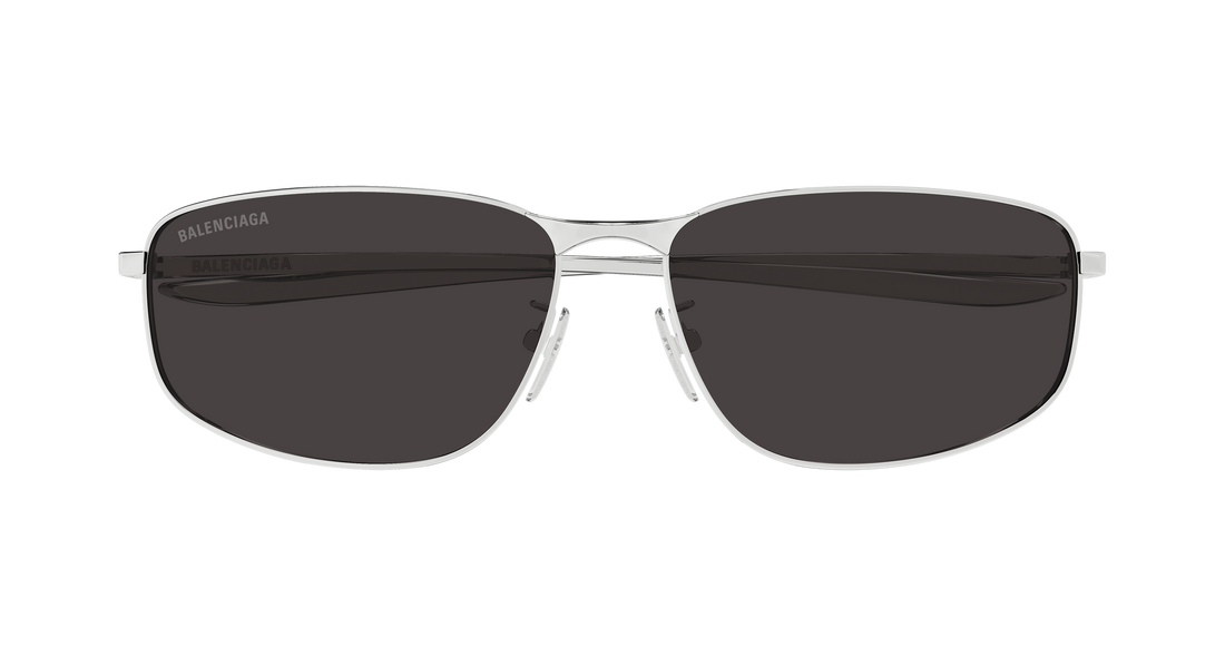Gafas de sol balenciaga bb0494sa 001 plateado rectangular / squared masculino talla 61mm - Vista de detalle