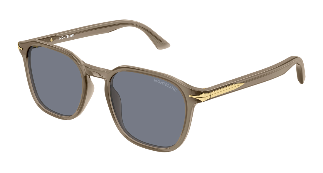Zonnebrillen montblanc mb0516s 004 marron rectangular / squared masculino maat 52mm - Hoofdaanzicht