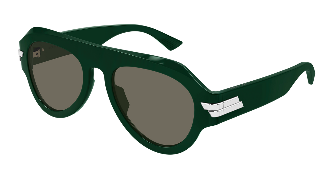 Okulary przeciwsłoneczne bottega veneta bv1488s 005 verde pilot/navigator unisex rozmiar 53mm - Widok główny