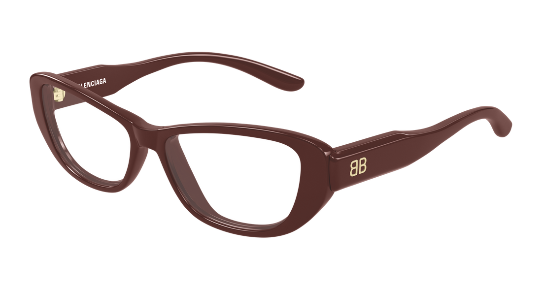 Briller balenciaga bb0514o 005 rojo geometrical/directional femenino størrelse 55mm - Hovedvisning