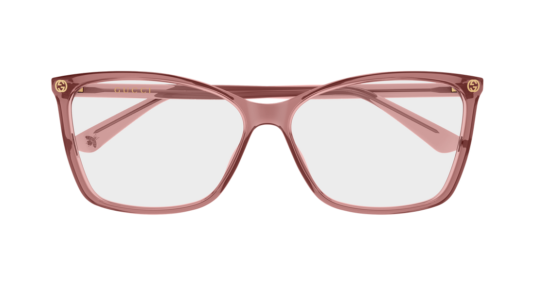 Lunettes de vue gucci gg0025o 023 rosa cat eye femenino taille 58mm - Vue détaillée