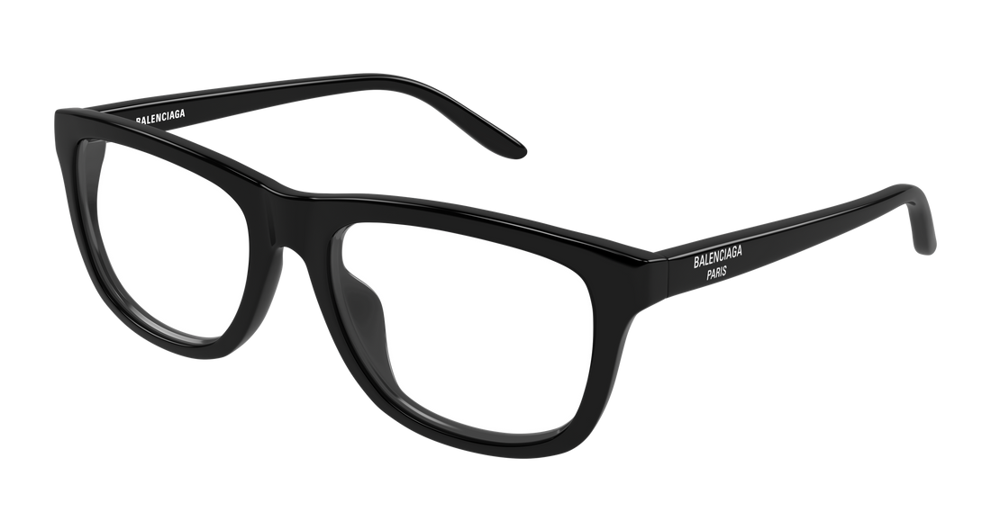 Glasögon balenciaga bb0531o 007 negro rectangular / squared masculino storlek 57mm - Huvudvy