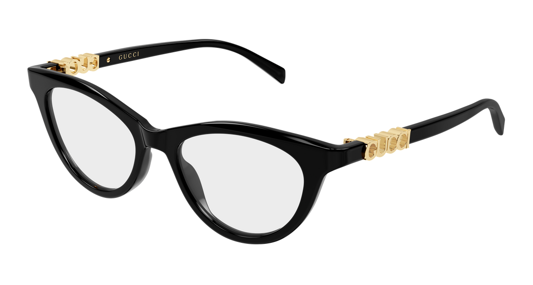 Prescription glasses gucci gg2034o 001 negro cat eye femenino size 50mm - Main view
