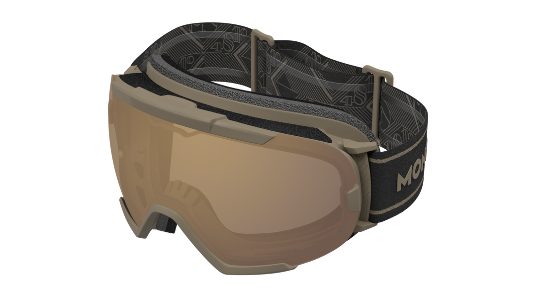 Sunglasses montblanc mb0380s 002 beige mask unisex size 99mm - Detailed view