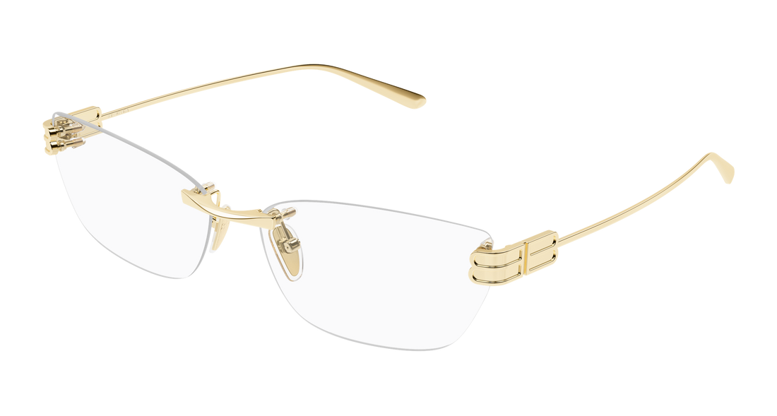 Gafas graduadas balenciaga bb0490o 004 dorado rectangular / squared femenino talla 62mm - Vista principal