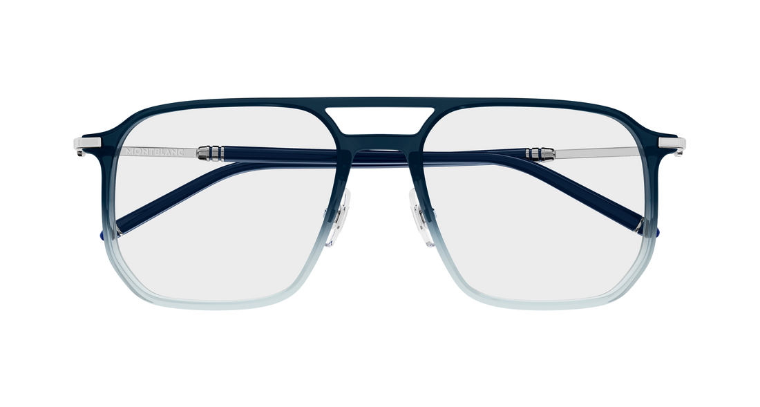 Brillen montblanc mb0522o 005 azul pilot/navigator masculino maat 56mm - Detailaanzicht