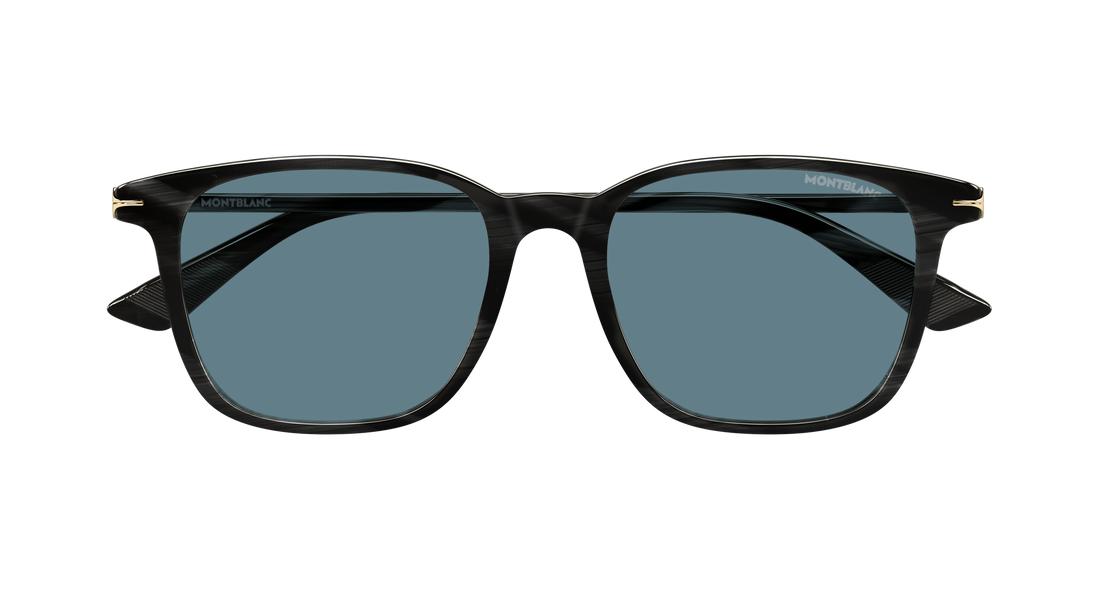 Occhiali da sole montblanc mb0338s 006 gris rectangular / squared masculino taglia 52mm - Vista dettagliata