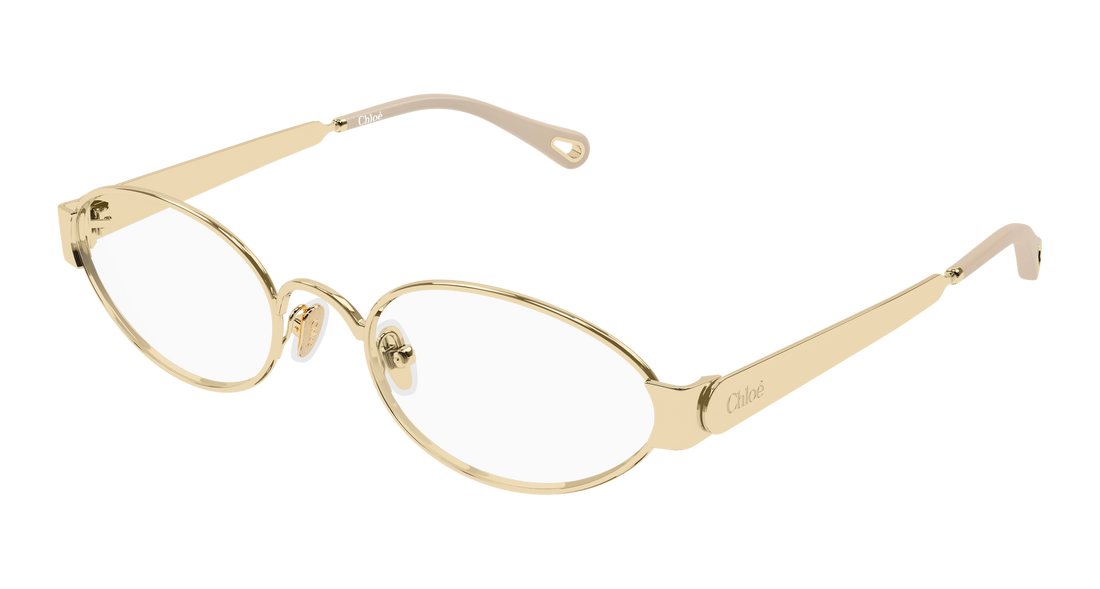 Occhiali da vista chloé ch0355o 001 dorado round/oval/panthos femenino taglia 54mm - Vista principale