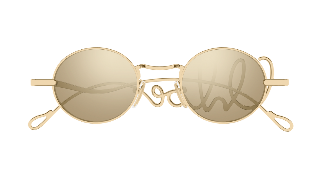 Sunčane naočale chloé ch0413s 001 dorado round/oval/panthos femenino veličina 44mm - Detaljni prikaz